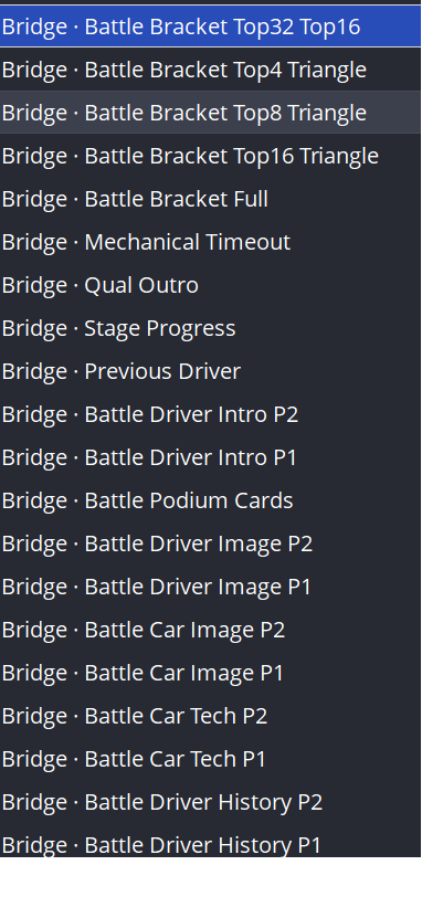 HTML overlay pack layout for broadcast.